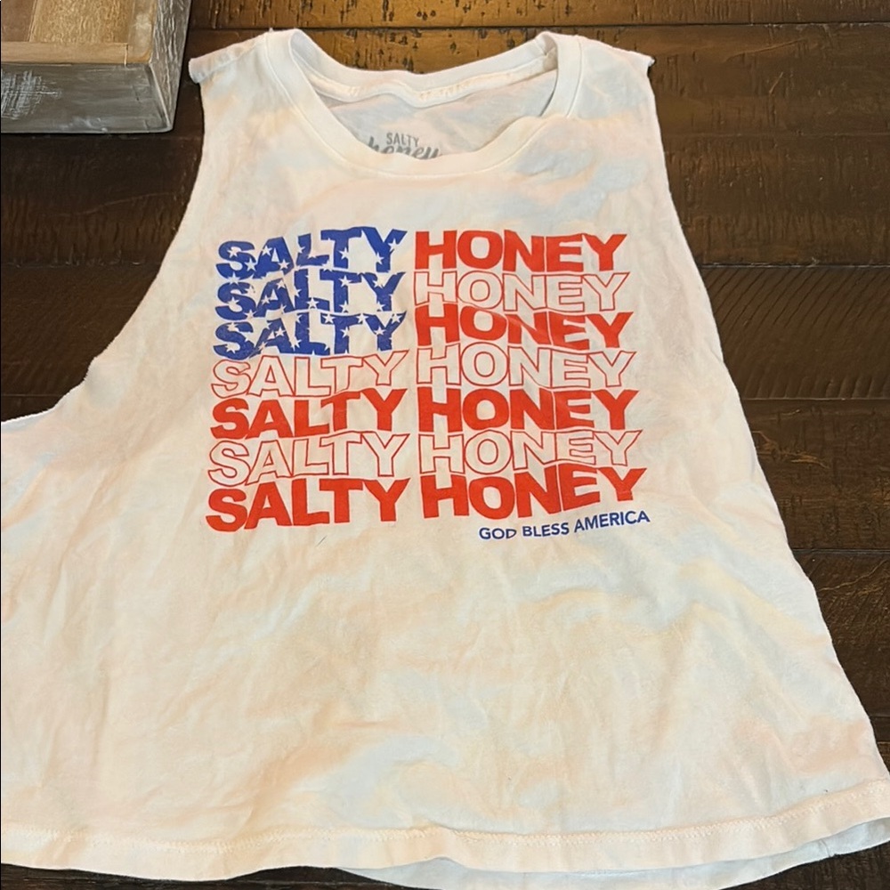 Salty Honey Graphic Tank Top - White
